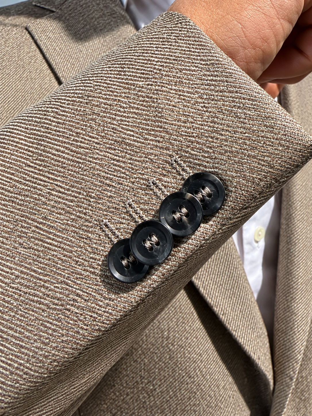 Wool & Cashmere Brown Jacket Loro Piana Cloth