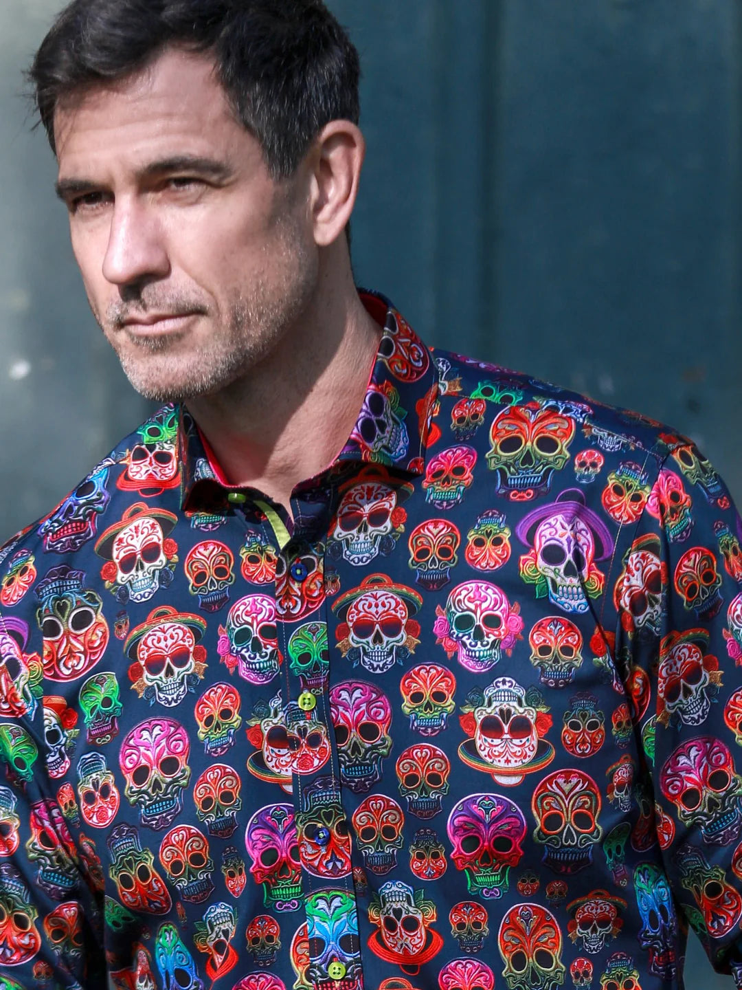 Day of the Dead Multi Colour Skulls Shirt
