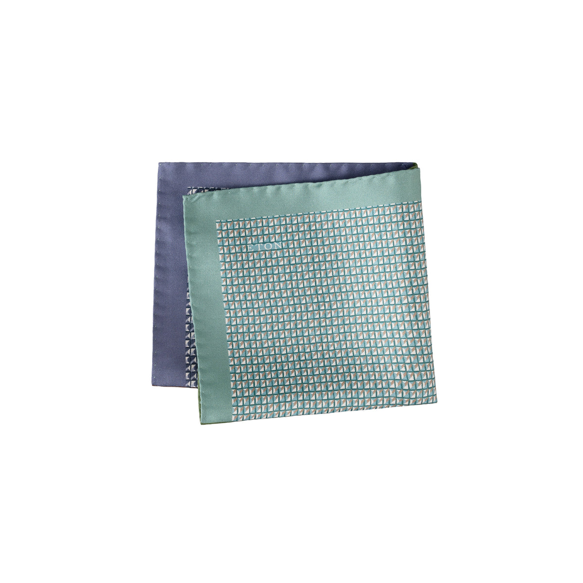 Geometric Four Side Twill Pocket Square - Eton