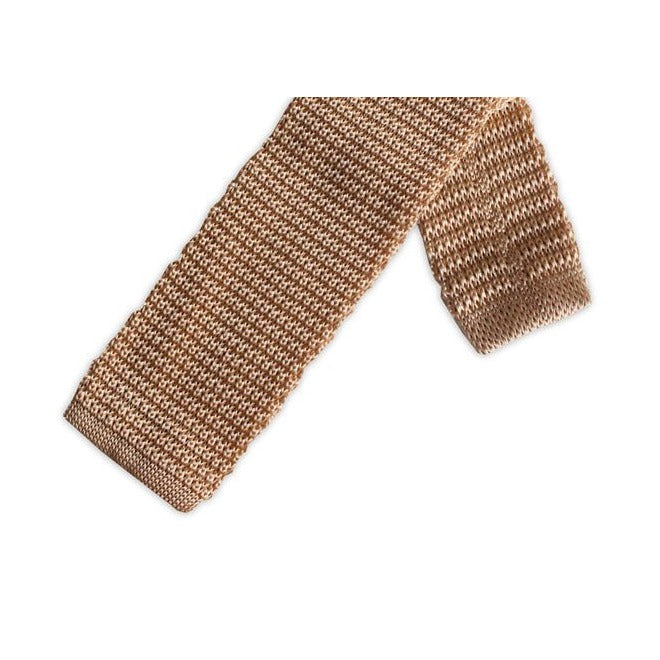 Plain Ivory Knitted Silk Tie - Knightsbridge Neck Ties