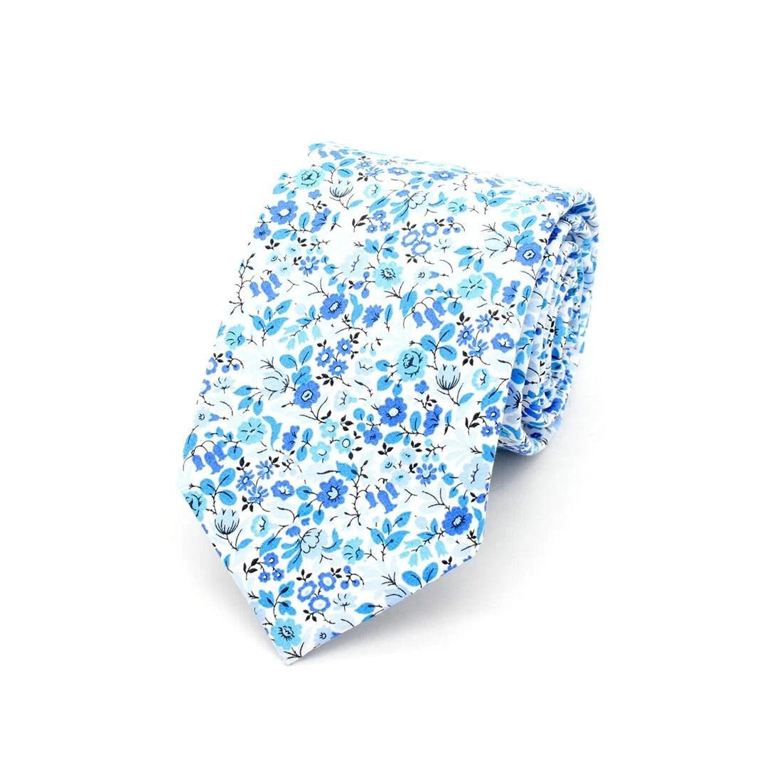 Liberty Cotton Blue Astrid Niva Tie - Leonard Silver Neck Ties