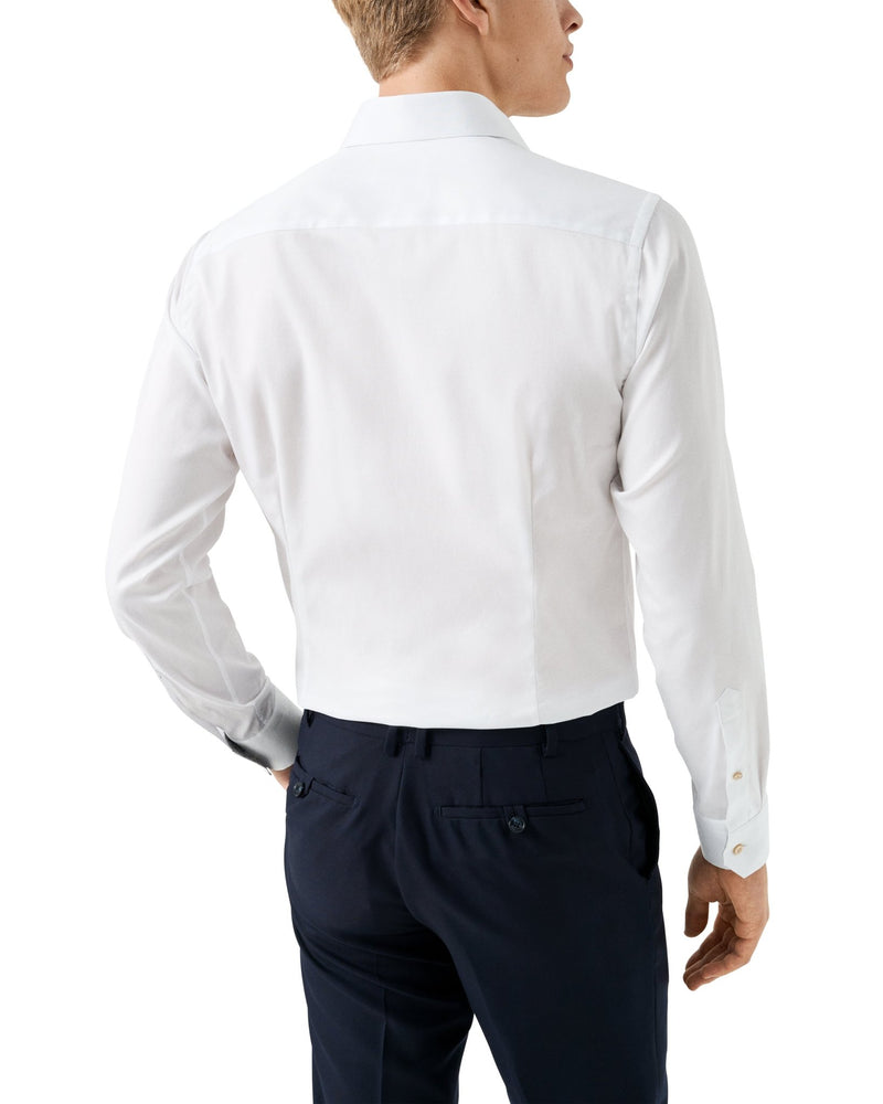 Medallion Effect White Signature Twill Shirt - Eton Shirts