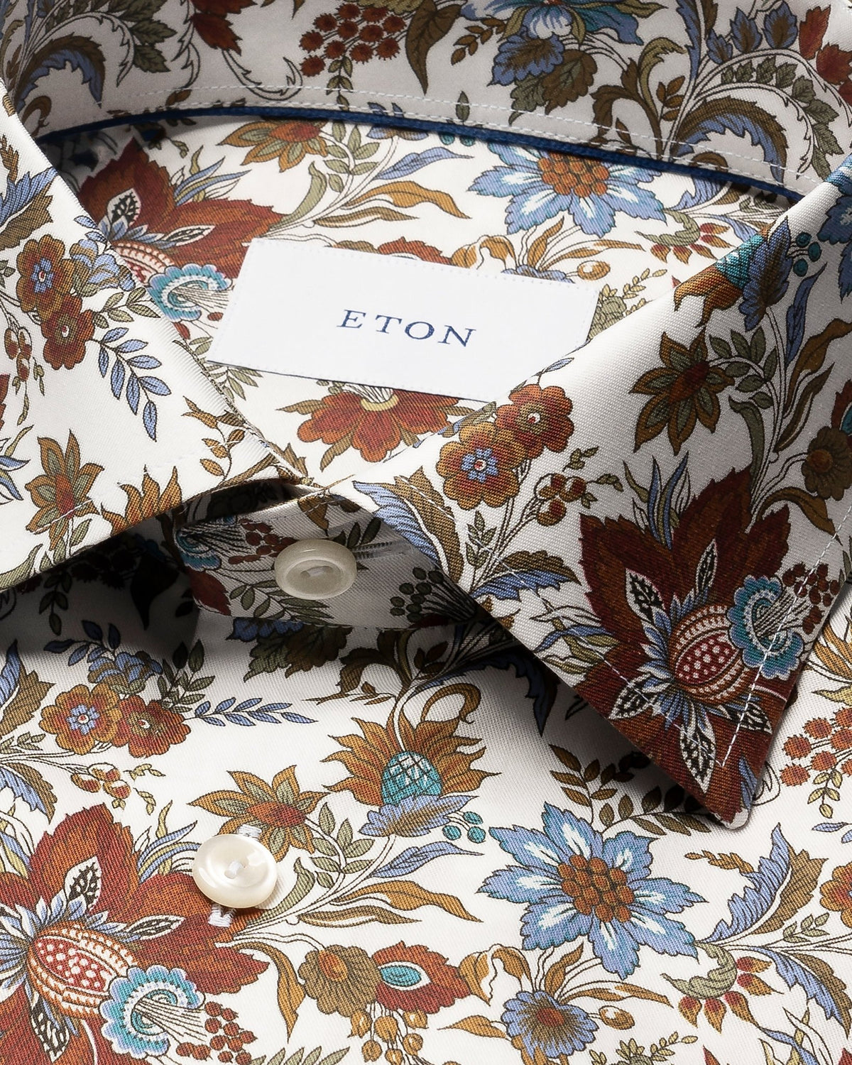 Multi Floral Print Signature Twill Shirt - Eton Shirts Shirts
