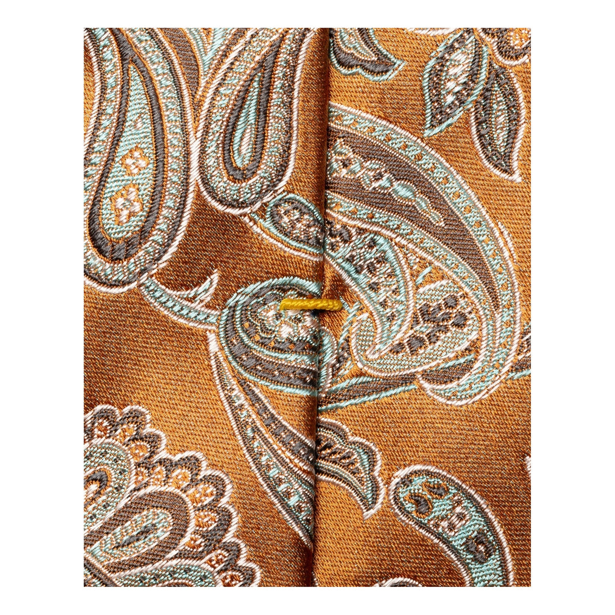 Paisley Woven Silk Tie Orange - Eton Shirts Neck Ties