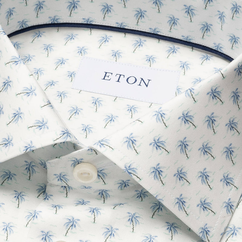 Palm Tree Signature Twill Shirt - Eton Shirts