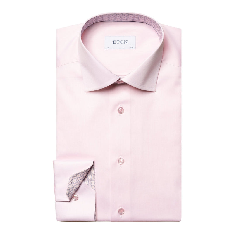 Pink Shirt Geometric Insert - Eton Shirts
