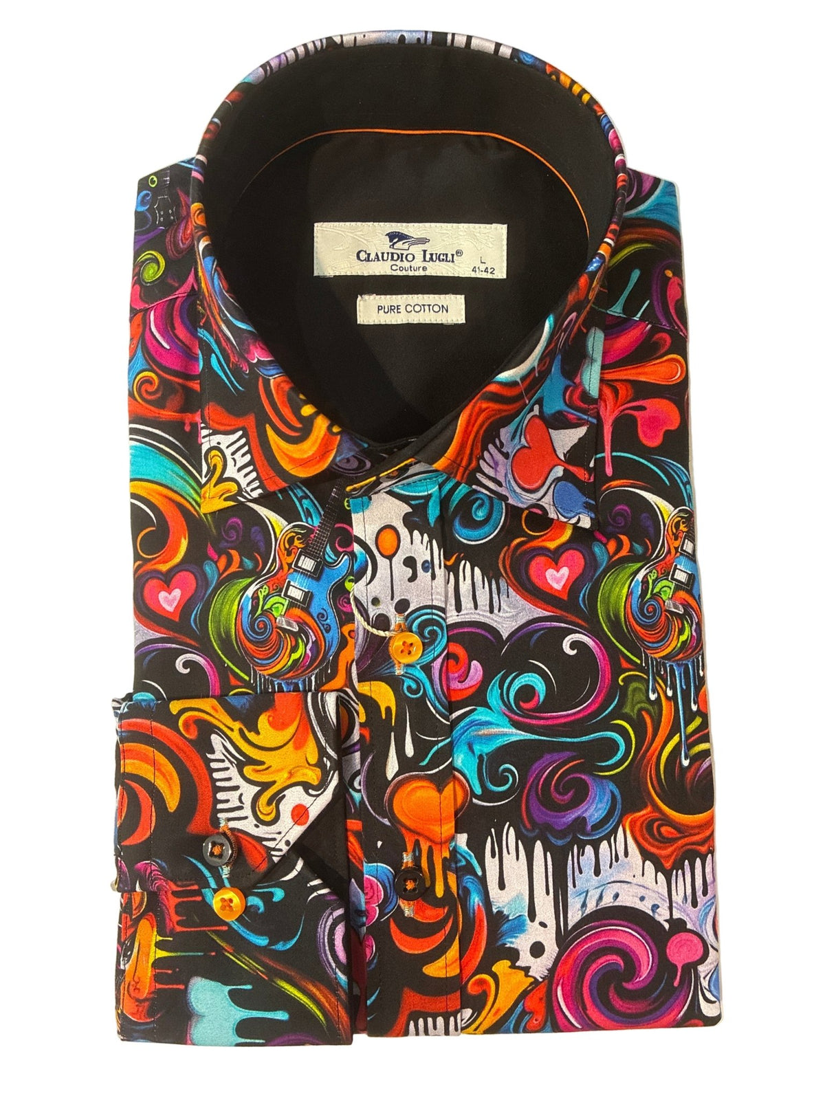 Psychedelic Multi Colour Print Shirt - Claudio Lugli Shirts