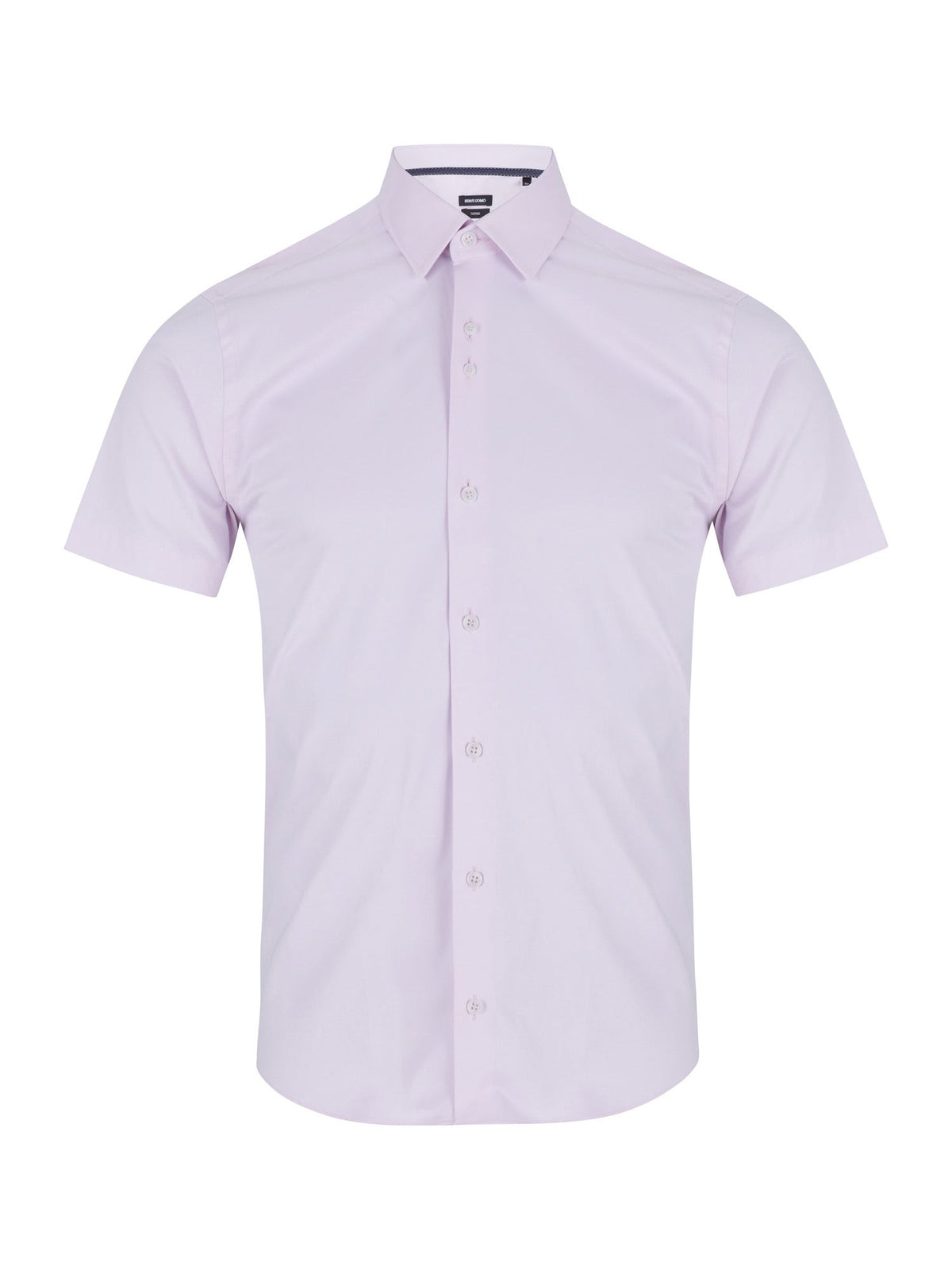 Remus Light Pink Short Sleeve Stretch Shirt - Leonard Silver