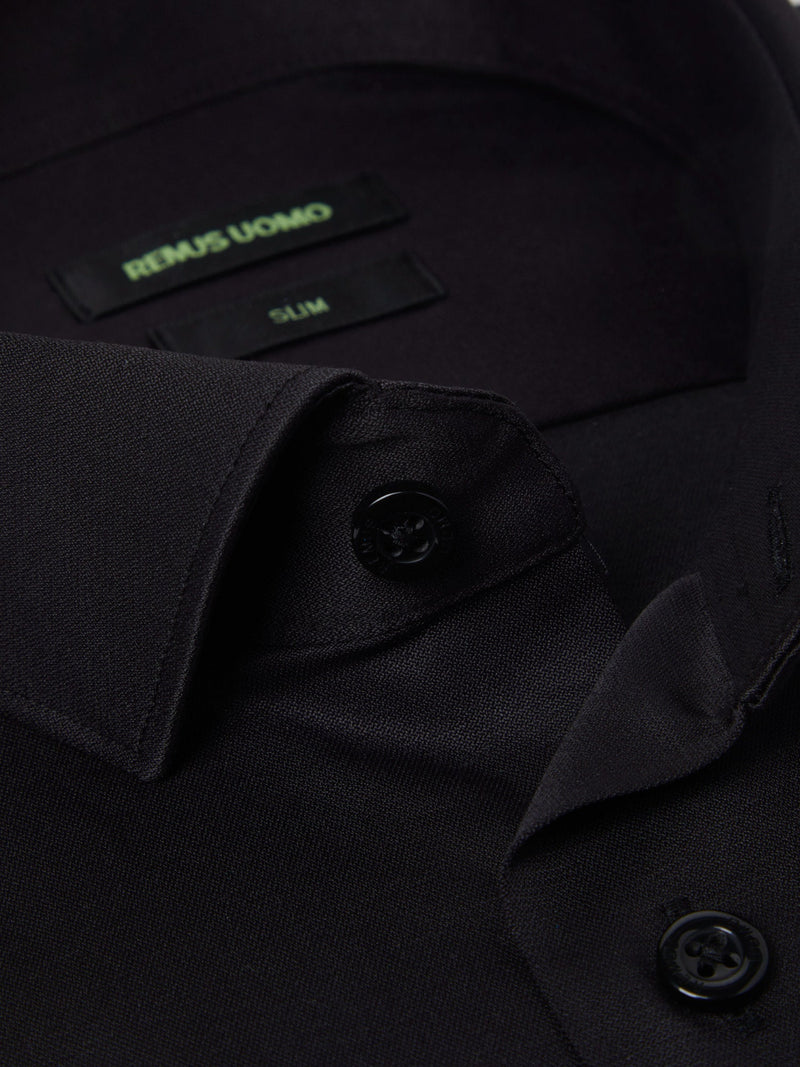 Remus Stretch Black Shirt - Remus Uomo Shirts