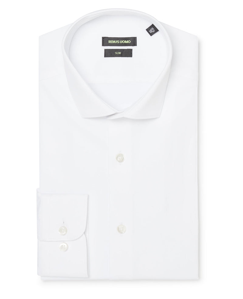 Remus Stretch White Shirt - Leonard Silver