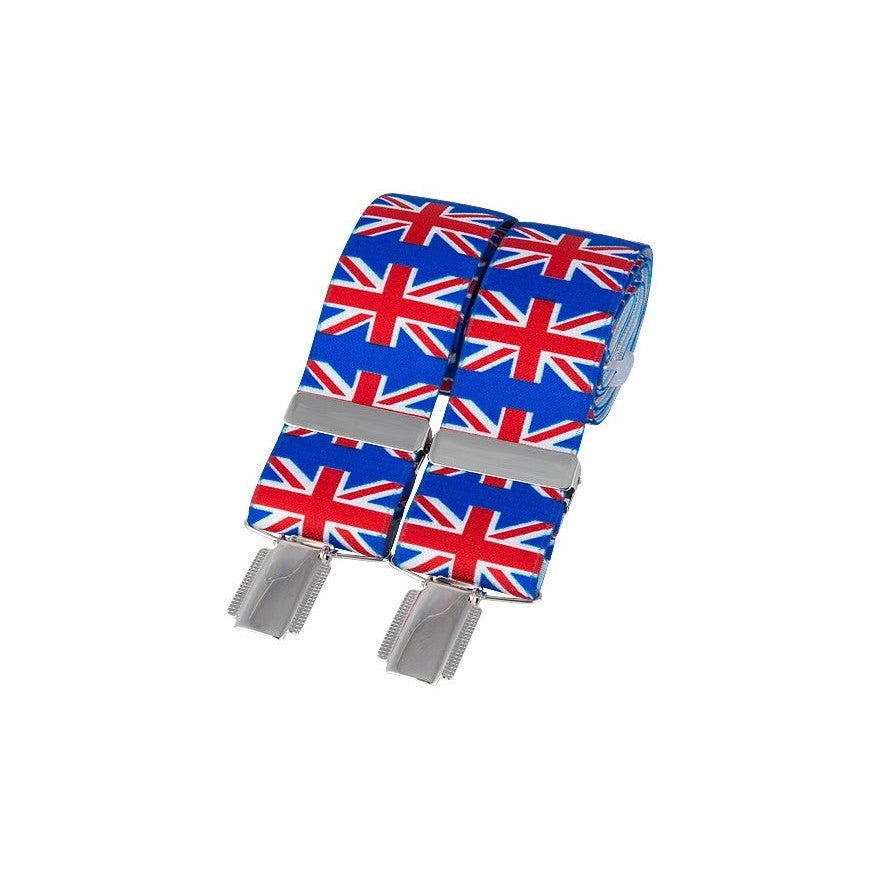 Union Jack Clip Braces - Leonard Silver