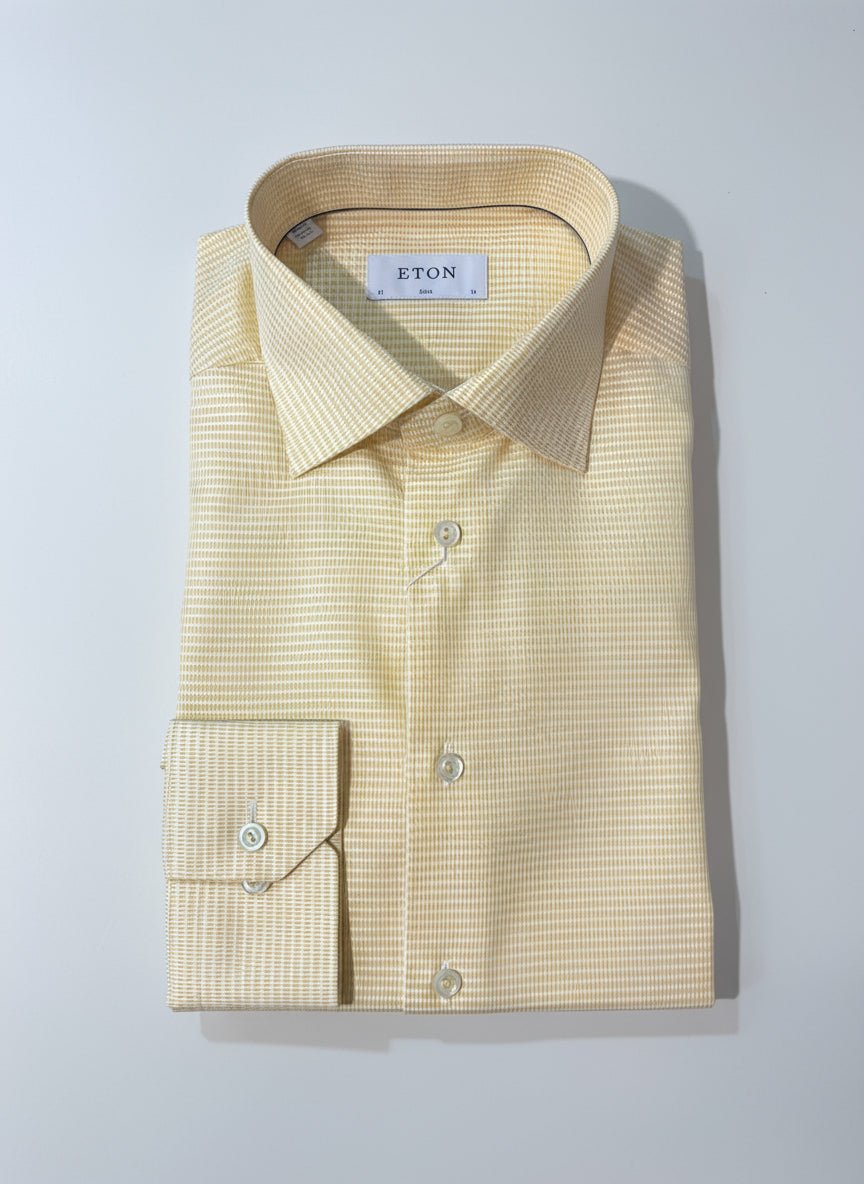 Textured Yellow Shirt - Eton Shirts Shirts