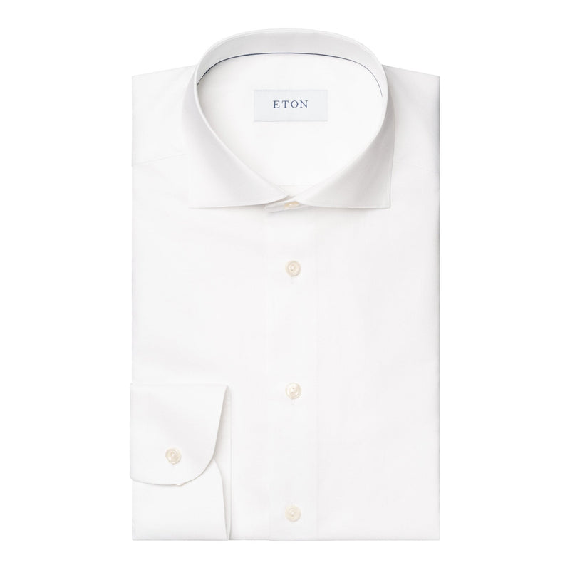 White Solid Signature Oxford Shirt - Eton Shirts