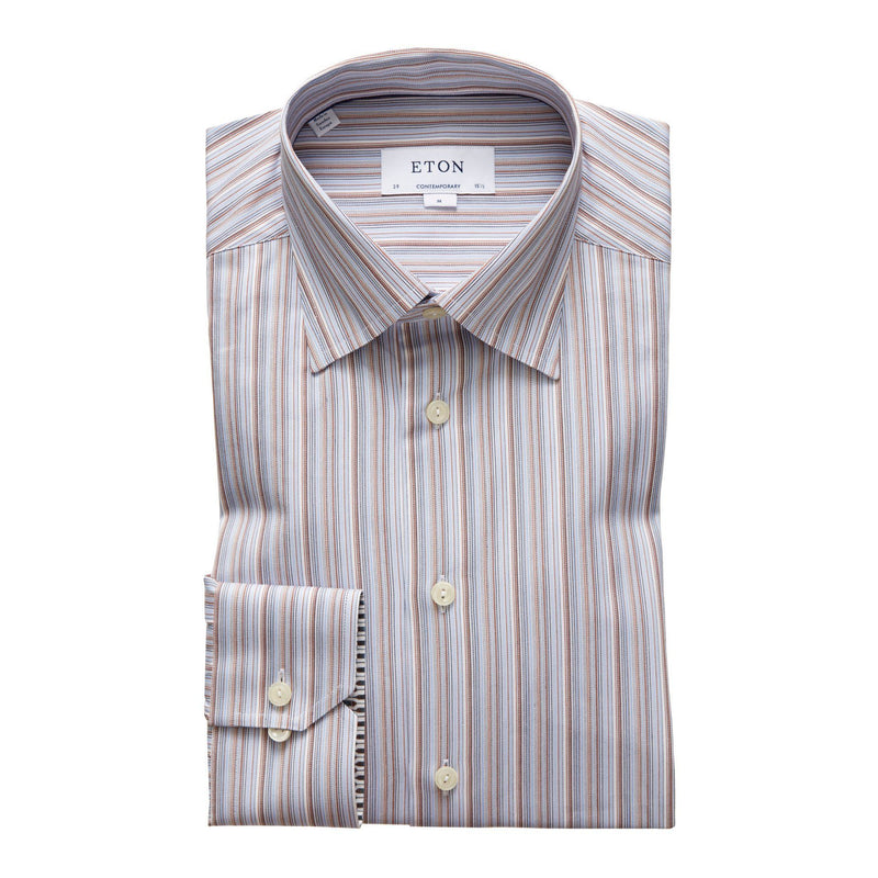 Fine Stripe Twill Shirt - Eton Shirts