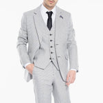 Micro Dogtooth Grey Suit - Leonard Silver