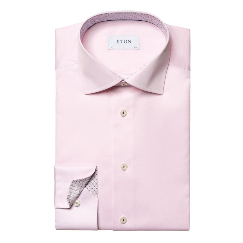 Pink Signature Twill Shirt With Insert - Eton Shirts