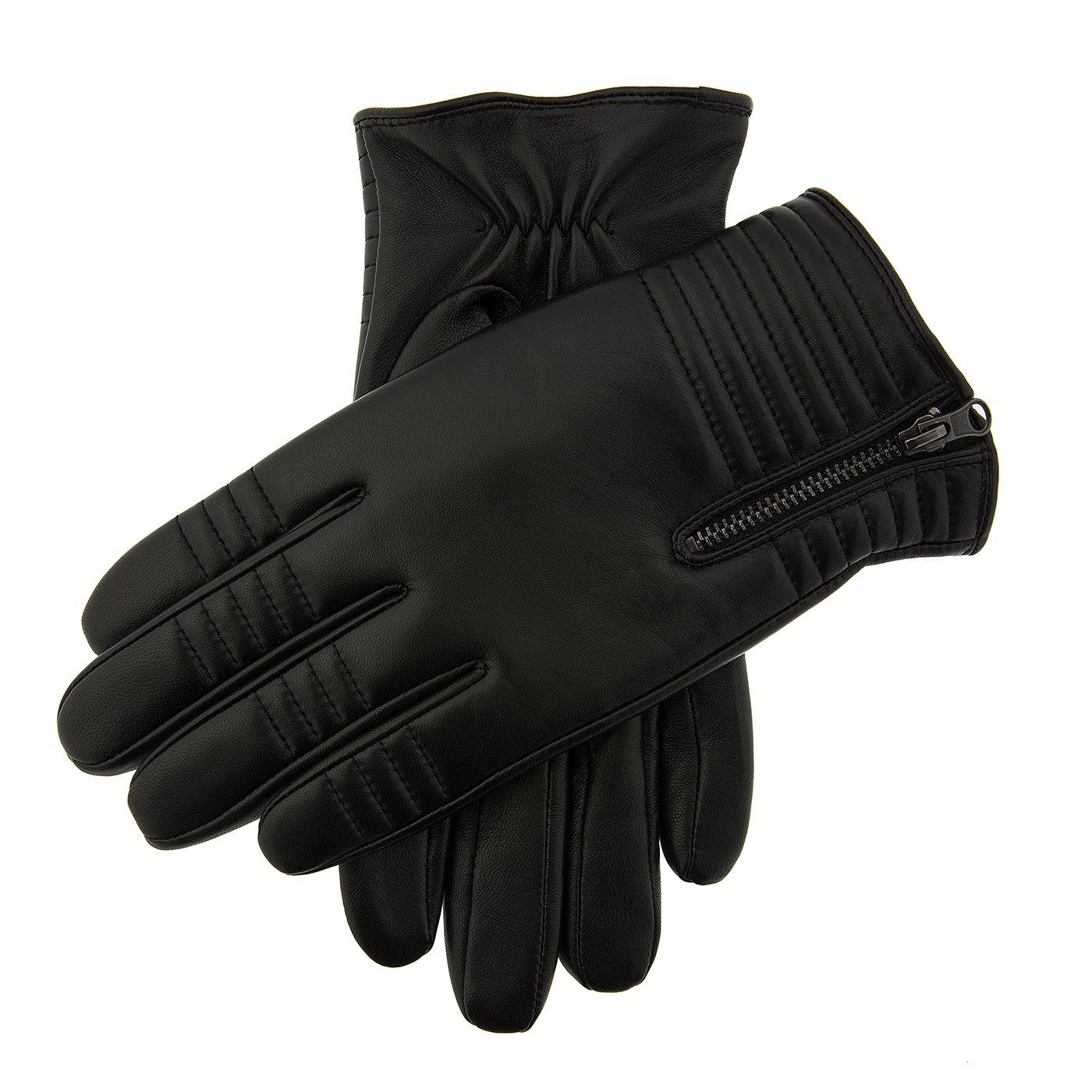 Water Resistant Leather Gloves Leonard Silver