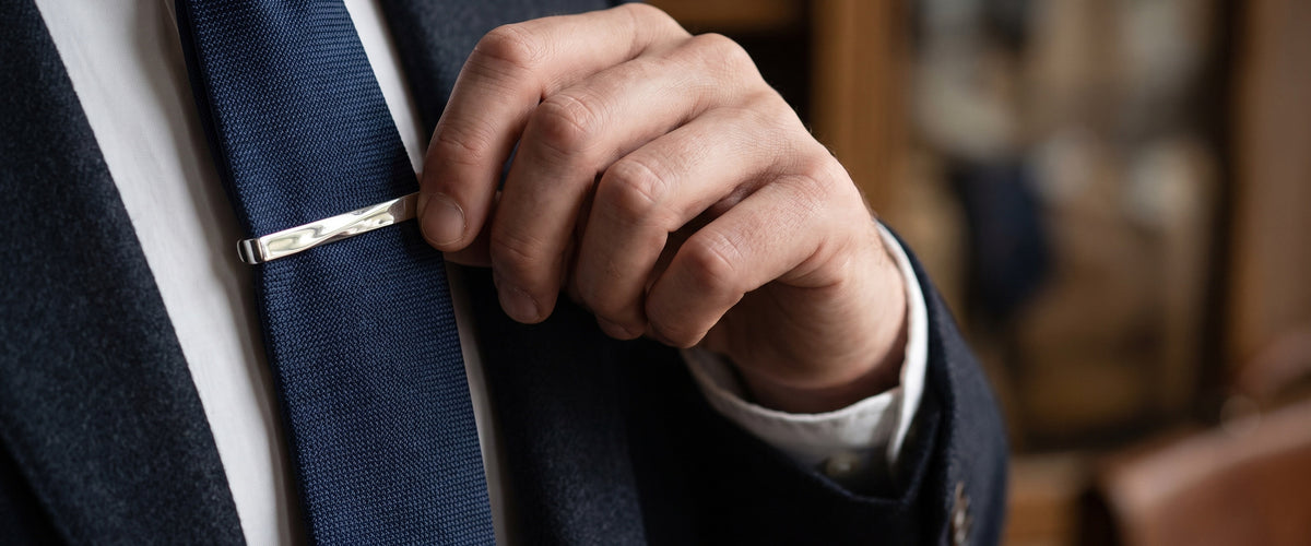 Tie Accessories - Leonard Silver