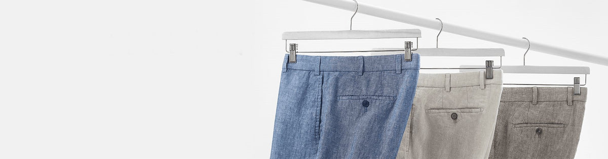 Tweed Trousers, Men's Slim Fit Trousers & Chinos - Leonard Silver