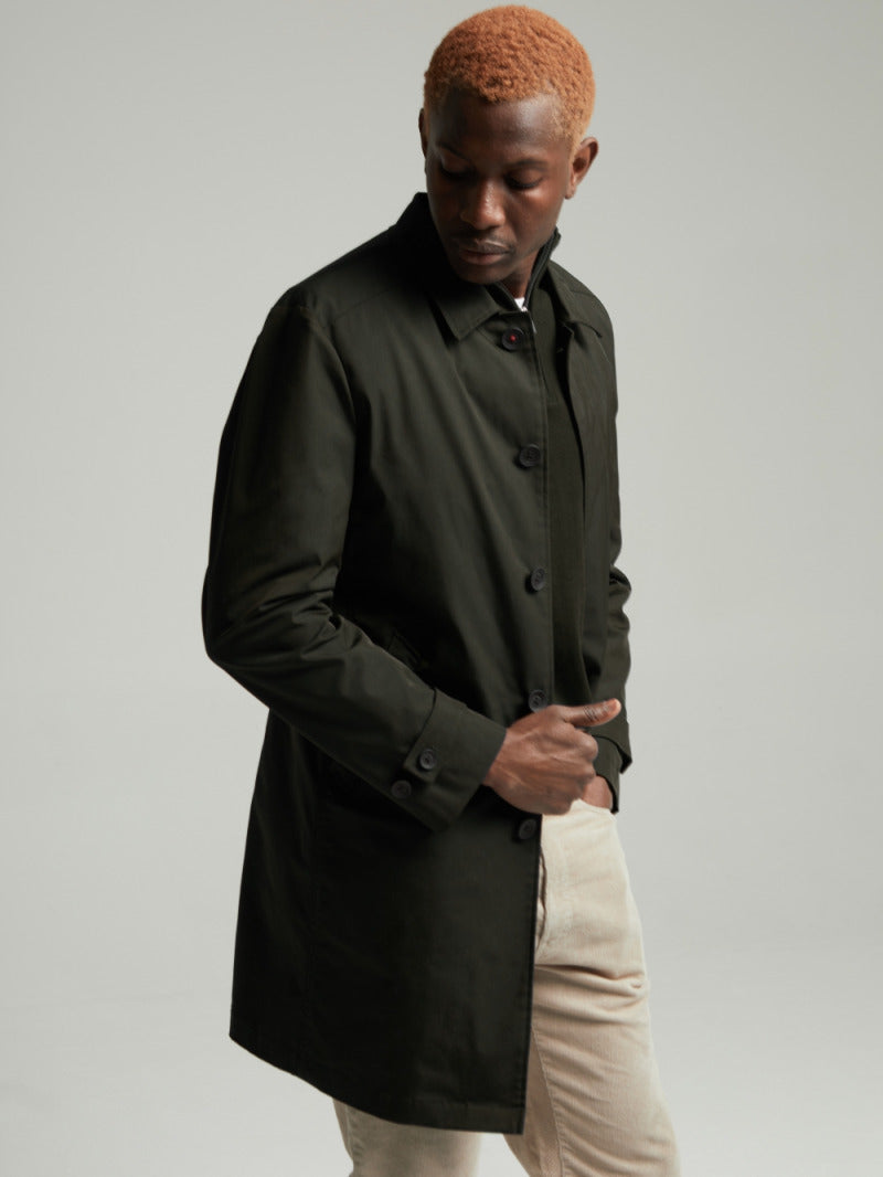 Spitalfield City Rain Mac Black
