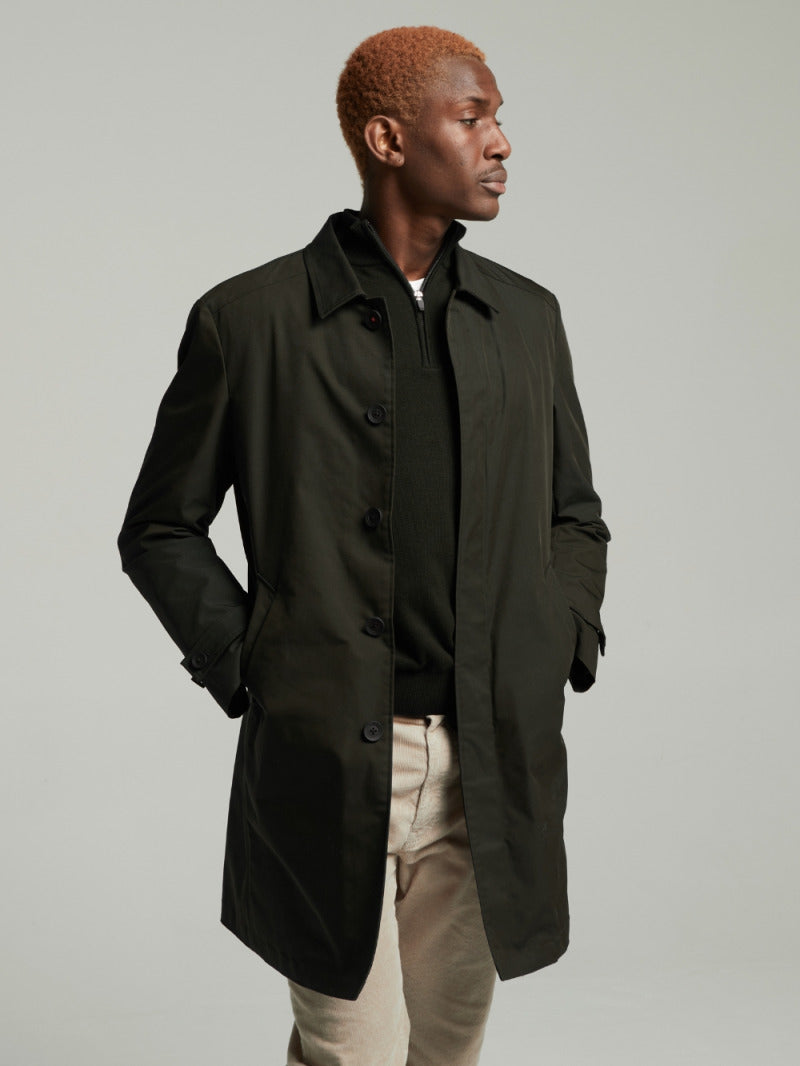 Spitalfield City Rain Mac Black
