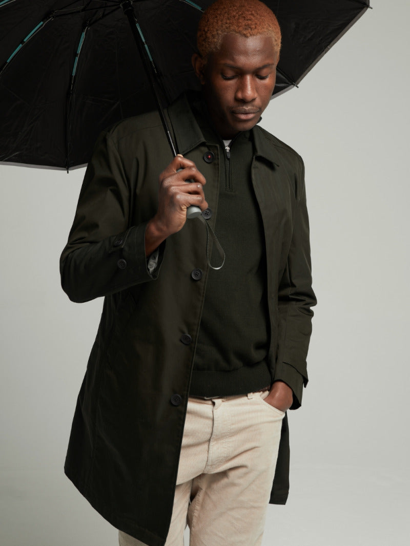 Spitalfield City Rain Mac Black