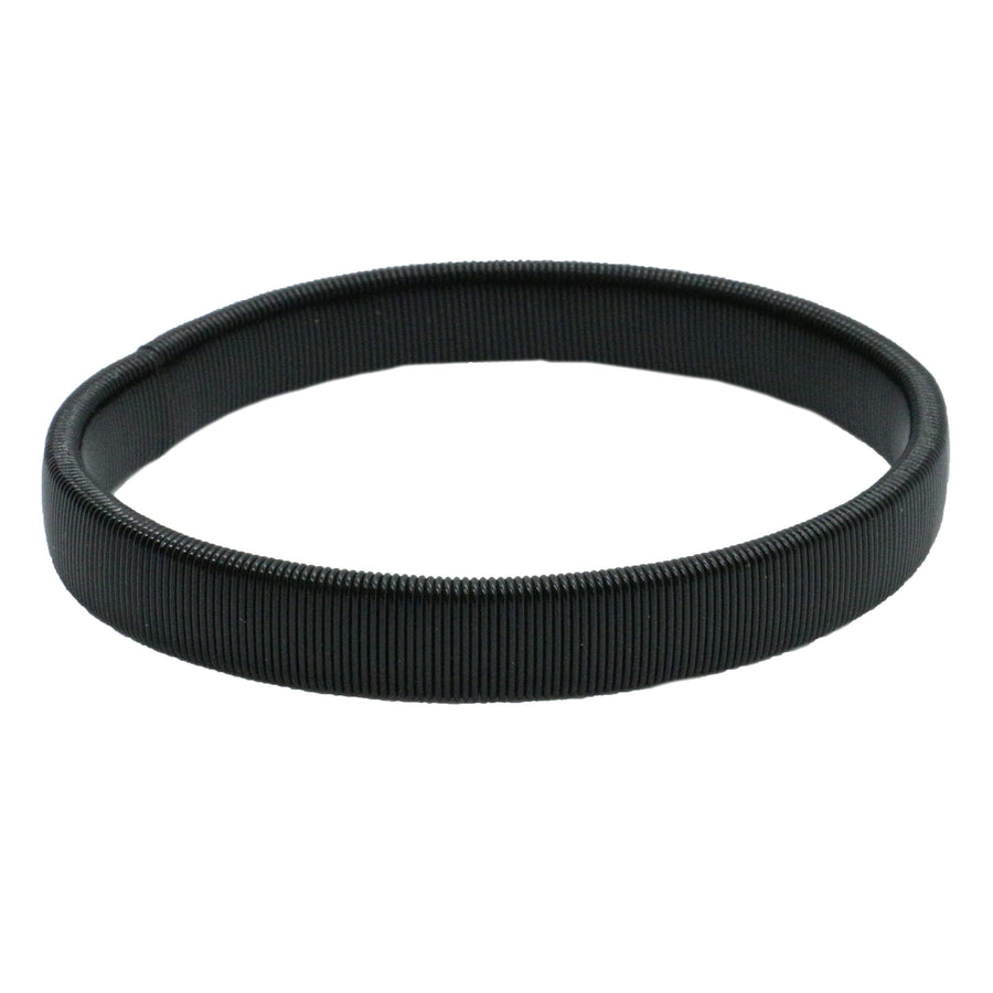 Black Shirt Sleeve Armbands - Pair, Boxed - Leonard Silver - single band shown