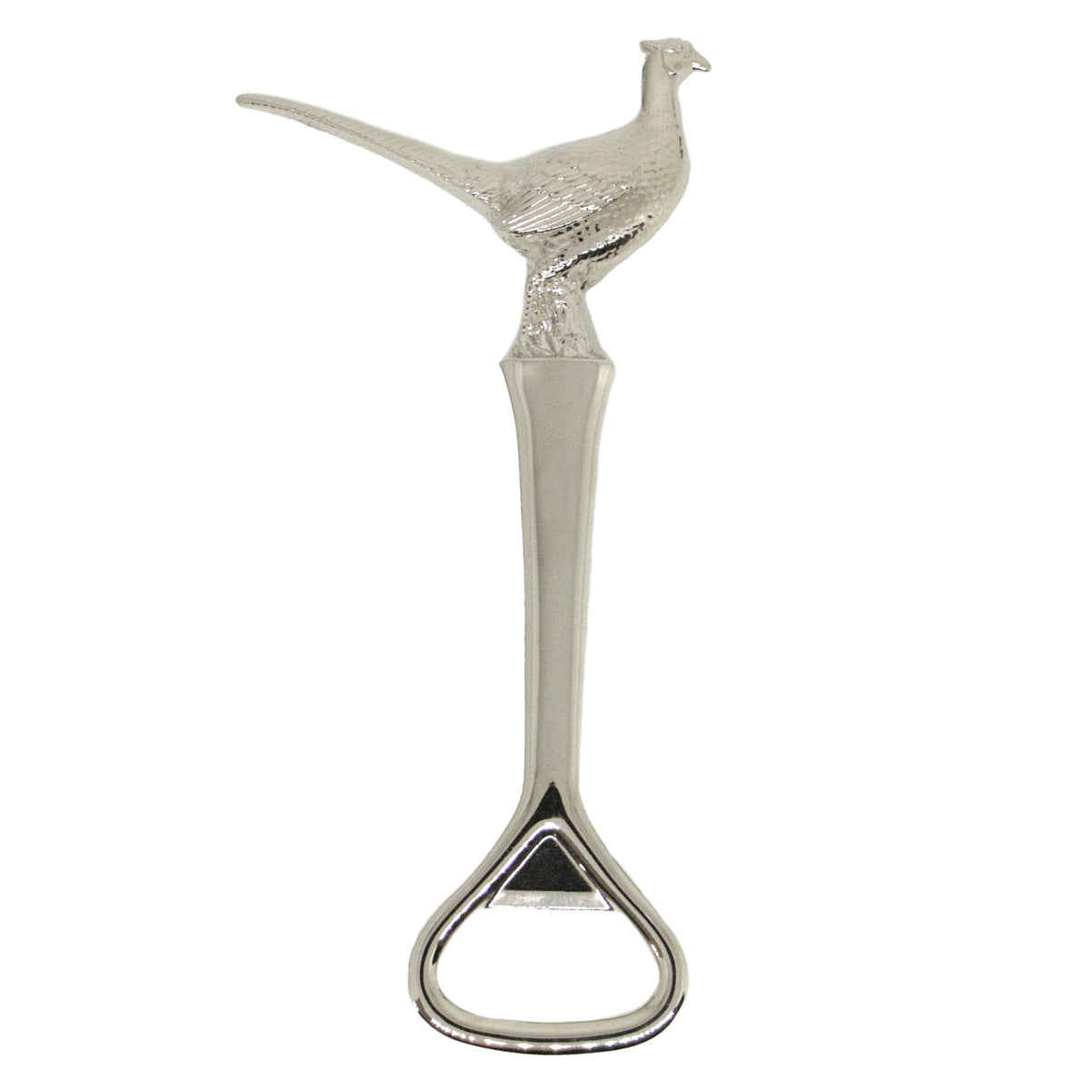 Pheasant Beer Bottle Opener - Leonard Silver - full view