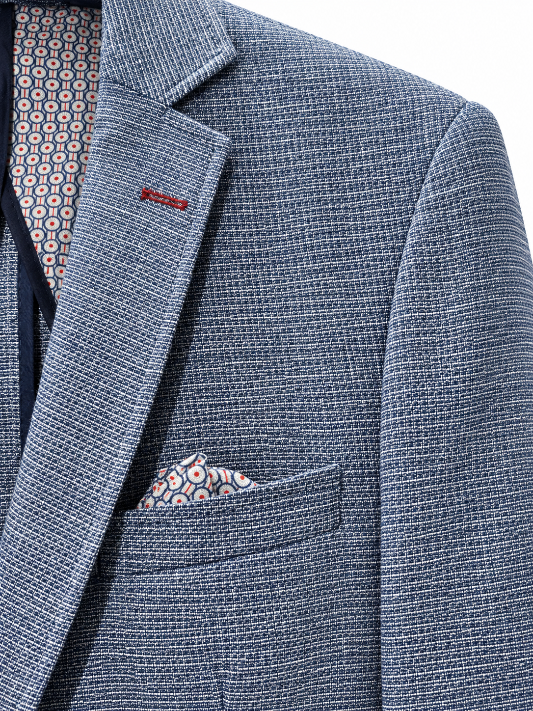 John Victor Linen Jacket in Pink and Sky Blue
