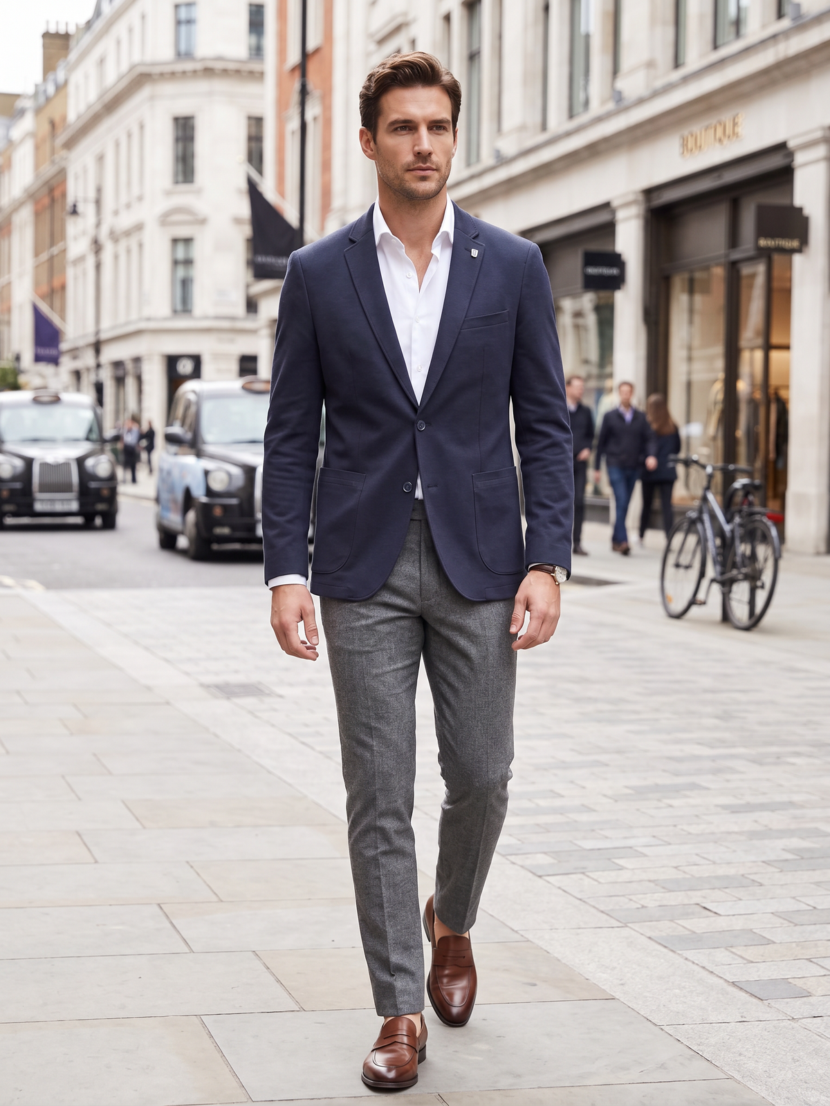 Favian Lightweight Navy Jacket