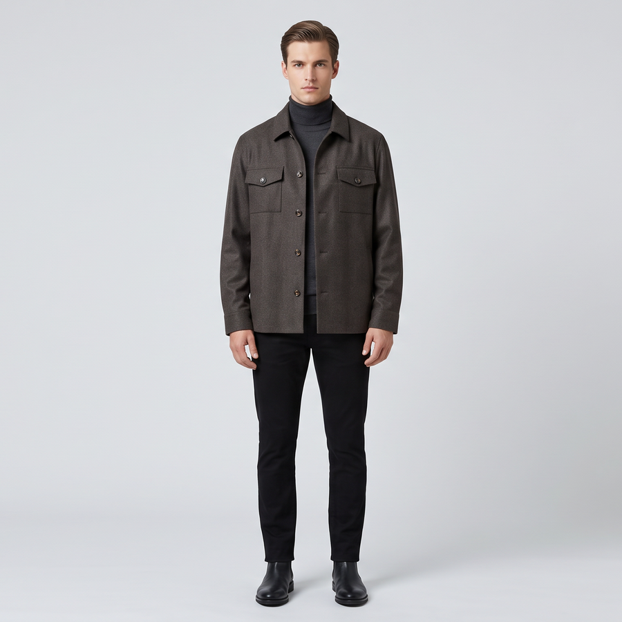 Milos Pure Wool Overshirt