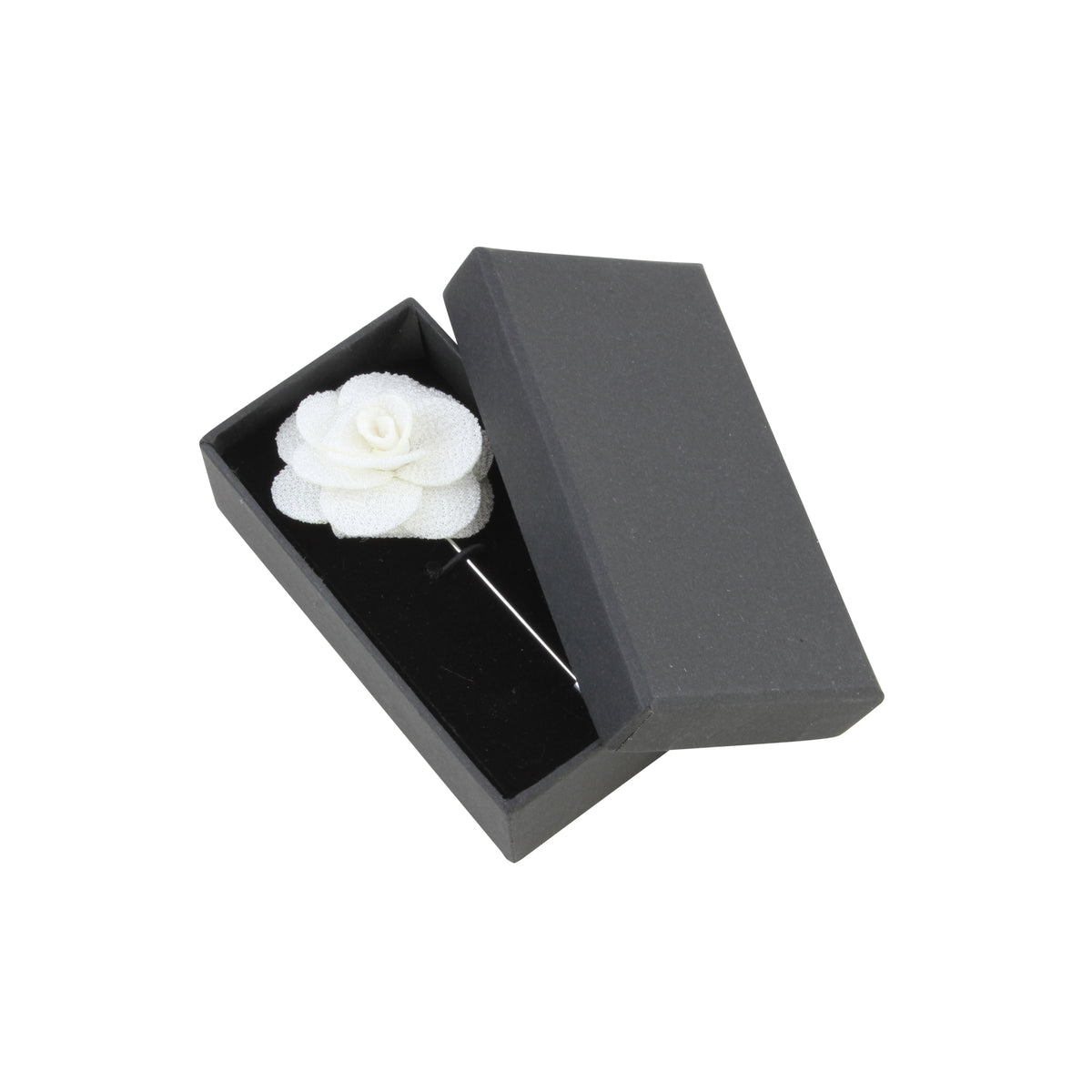Ivory Flower Lapel Pin - Leonard Silver - in presentation box