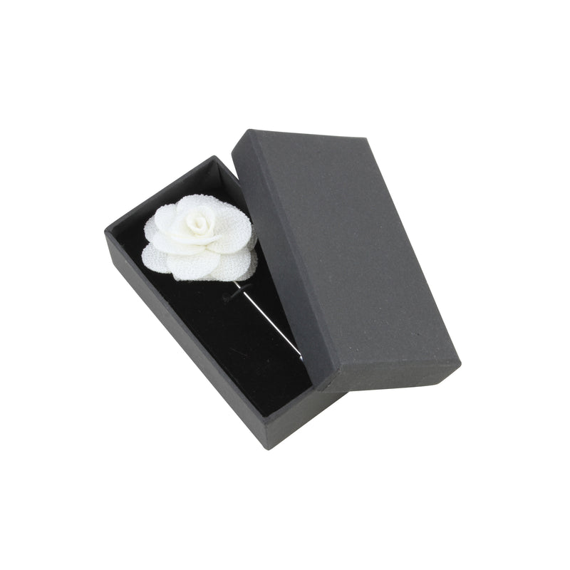 Ivory Flower Lapel Pin - Leonard Silver - in presentation box