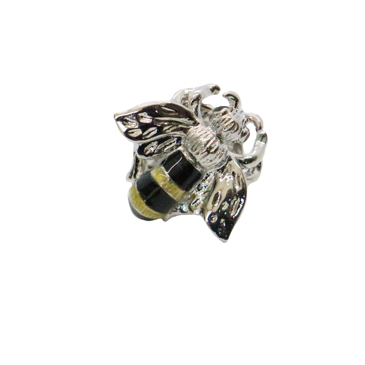 Bee Lapel Pin Badge - Leonard Silver - front