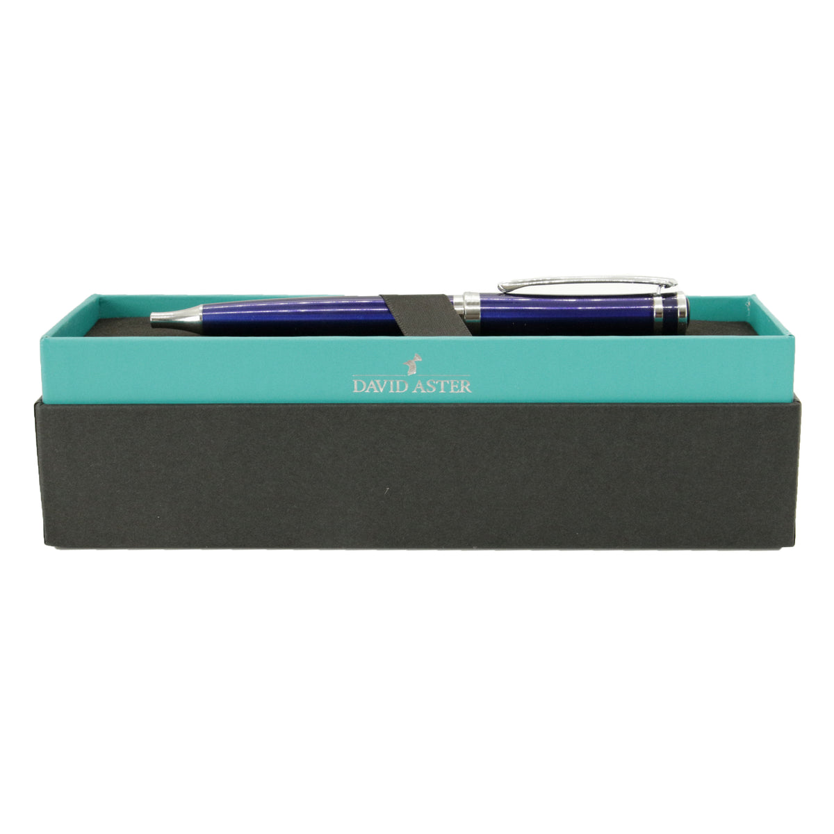 Blue Lacquer Ballpoint Pen - Leonard Silver - in gift box