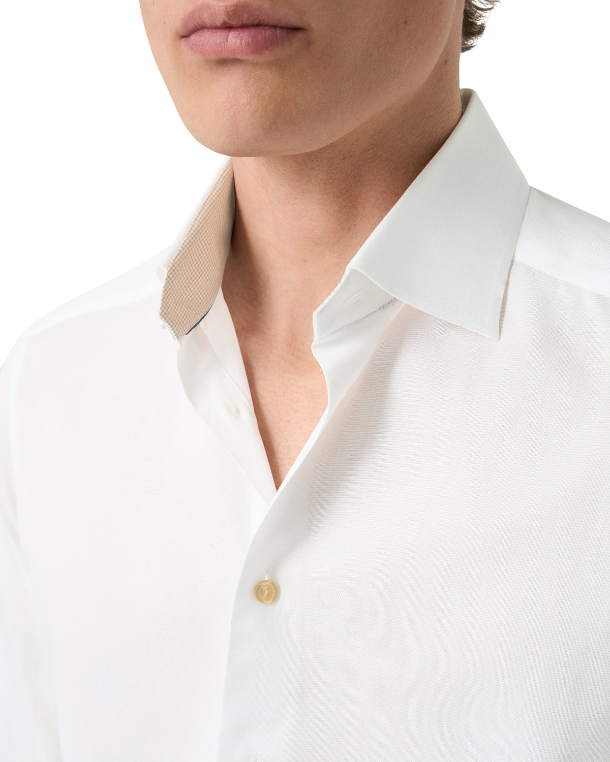 Semi Solid Effect Shirt Beige