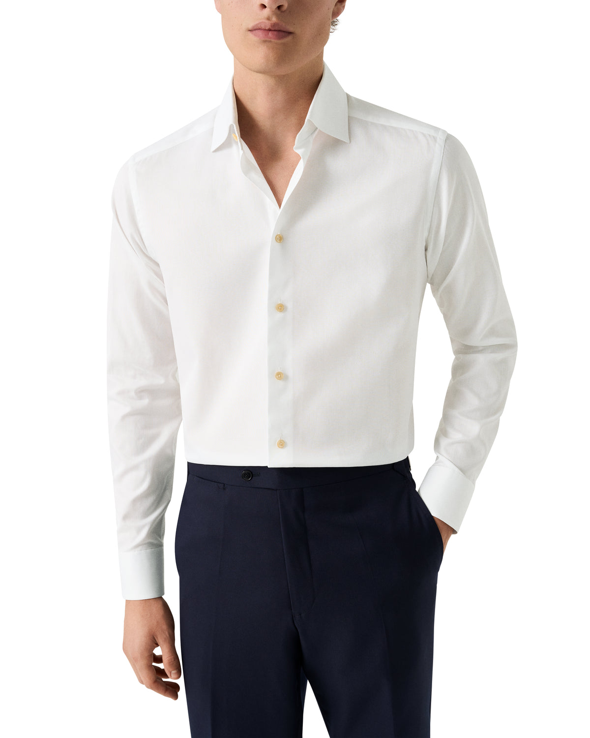 Semi Solid Effect Shirt Beige