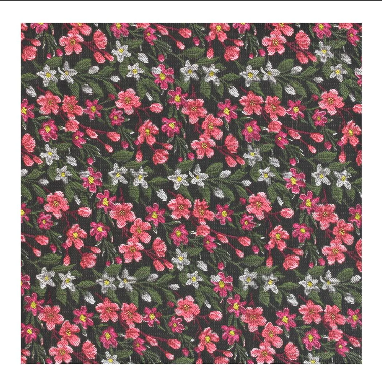 English Hedgerow Pink and Green Pocket Square
