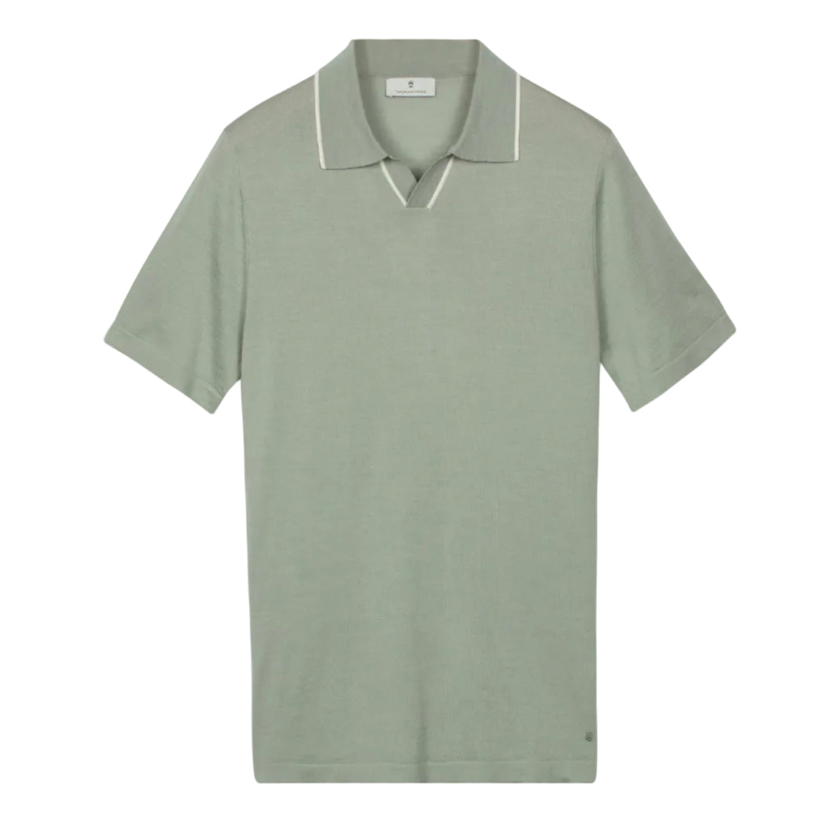 Green polo shirt on a white background
