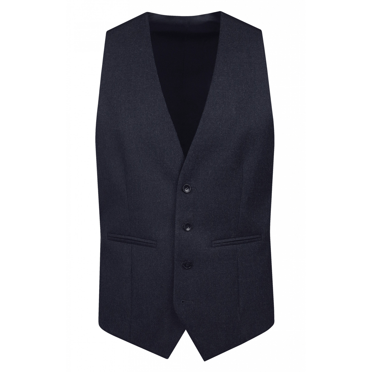 Alfred Brown Navy Flannel Waistcoat - Torre Waistcoats