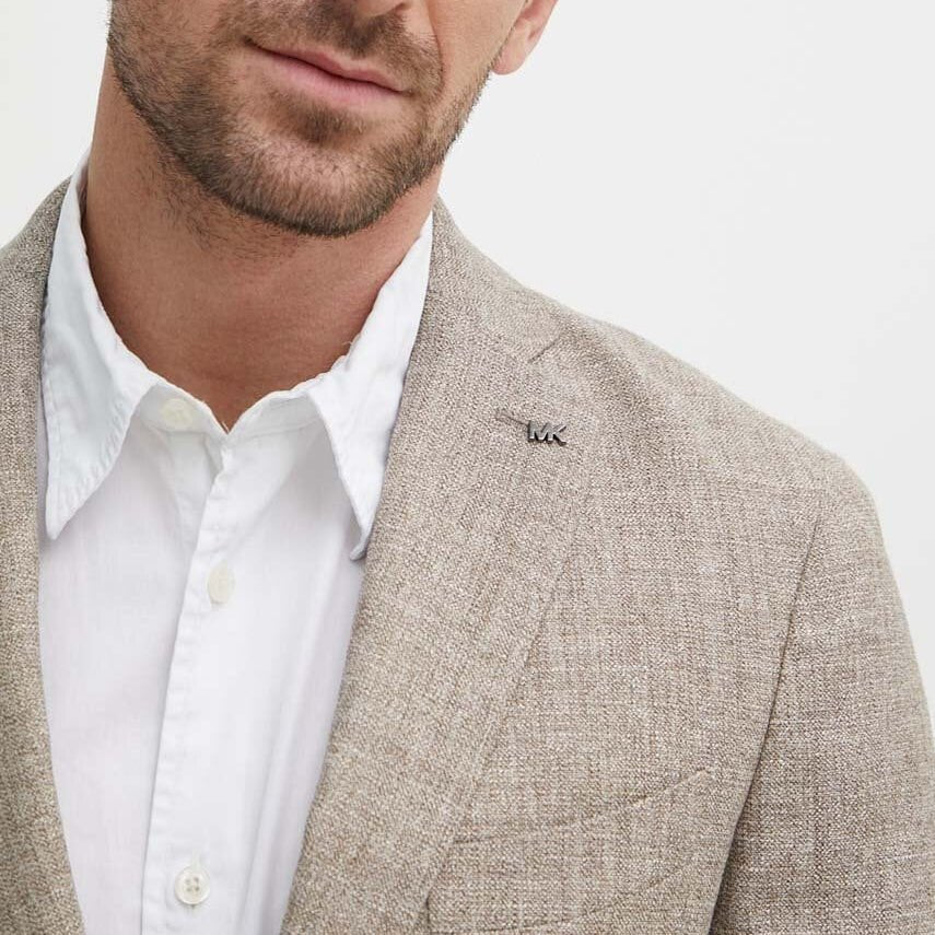 Beige Wool/Linen Blazer - Michael Kors Blazers