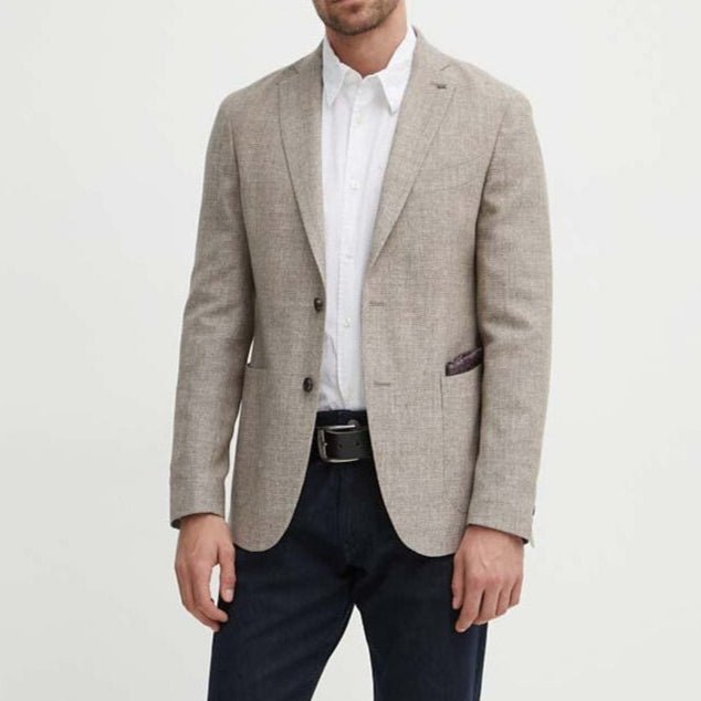 Beige Wool/Linen Blazer - Michael Kors Blazers