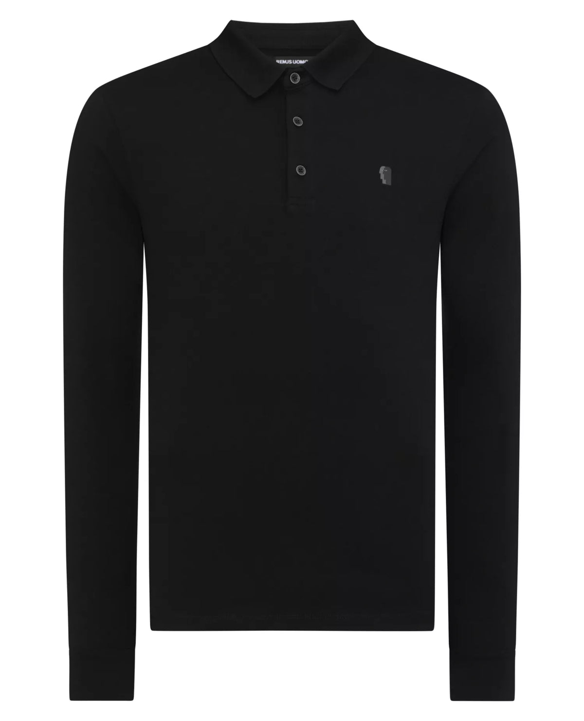 Long Sleeve Logo Polo Black