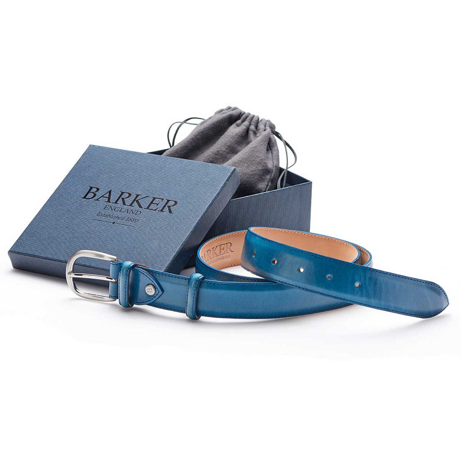 Blue Hand Painted Belt - Barker