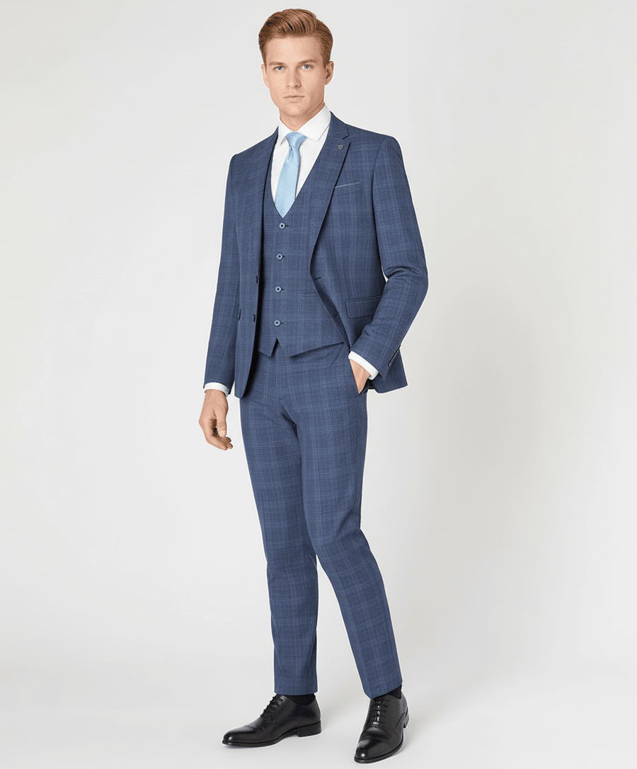 Blue Woolrich Check Suit - Remus Uomo Suits