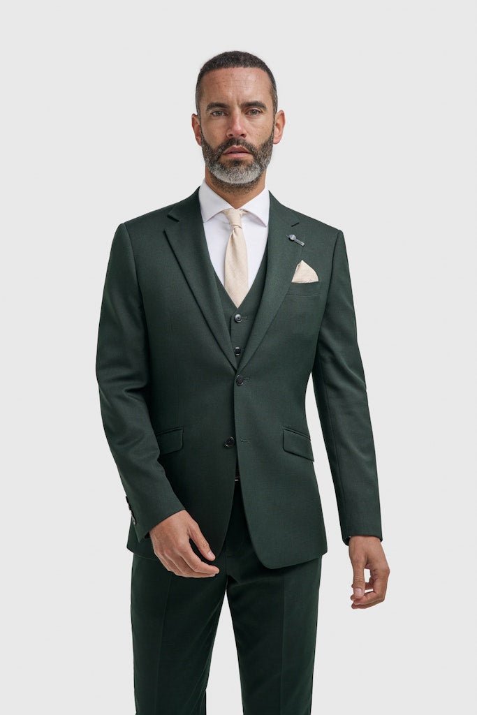 Bottle Green Wedding Suit - Leonard Silver Suits