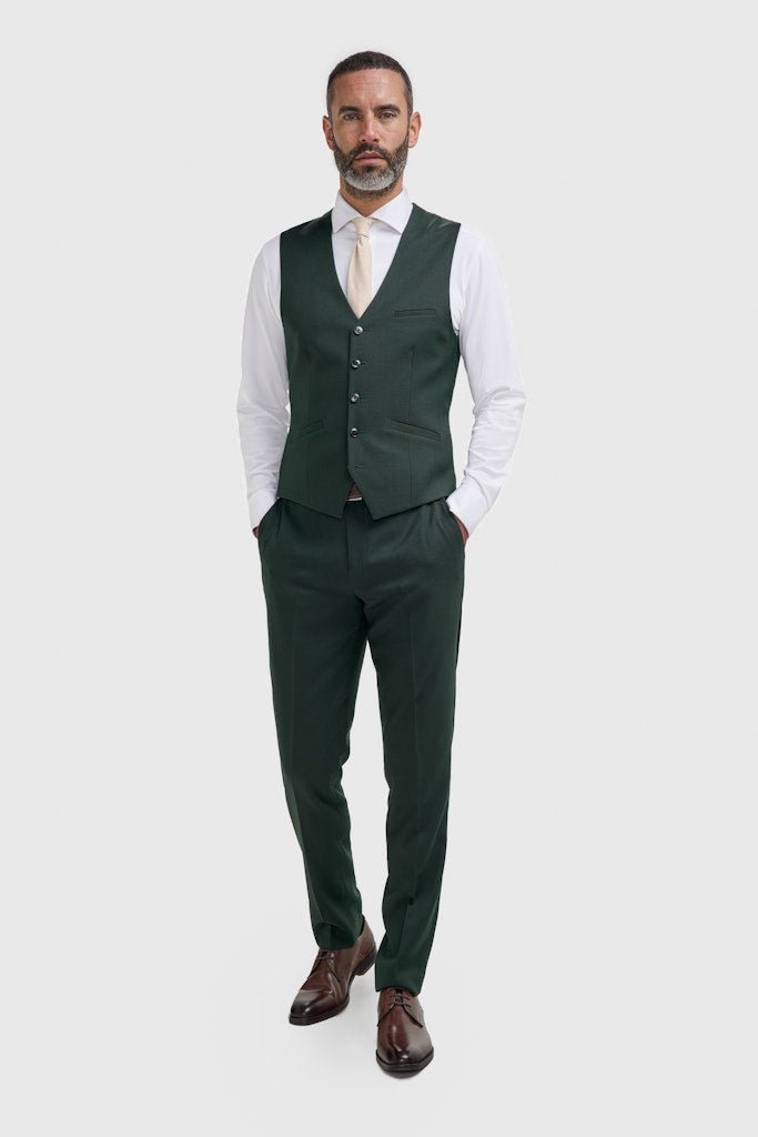 Bottle Green Wedding Suit - Leonard Silver Suits