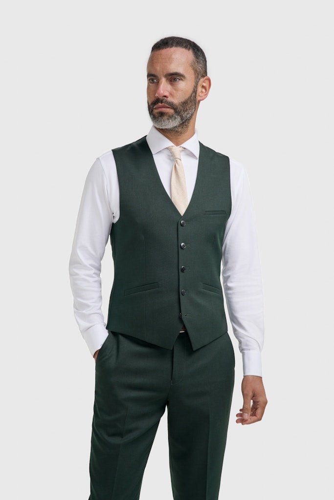 Bottle Green Wedding Suit - Leonard Silver Suits