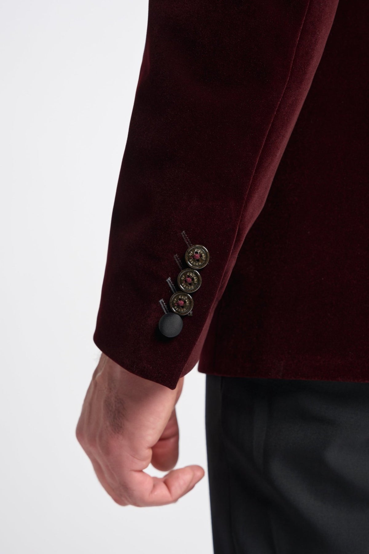 Burgundy Dinner Jacket - Leonard Silver Blazers