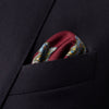 Burgundy Silk Paisley Pocket Square - Eton Shirts